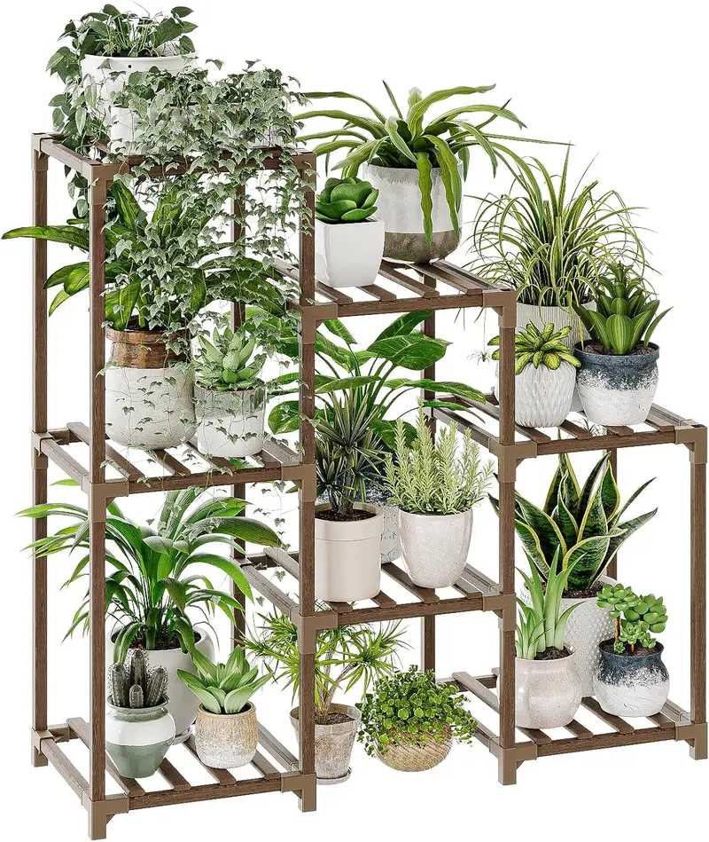 3-Tier 32" X 11.8" X 34" Ladder Plant Pot Holder 1
