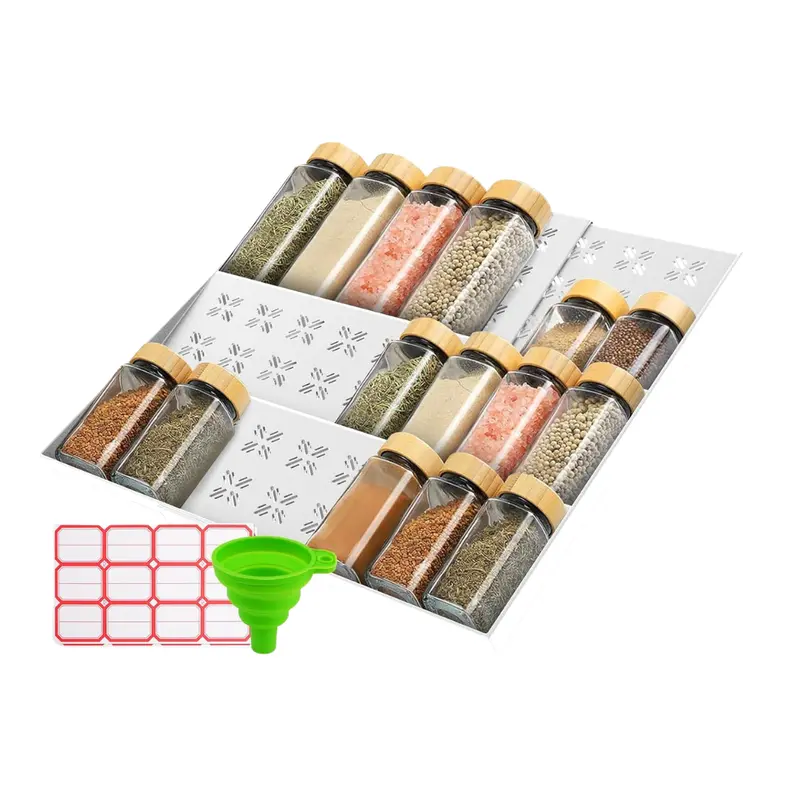 3-Tier Expandable Spice Drawer Organizer 1
