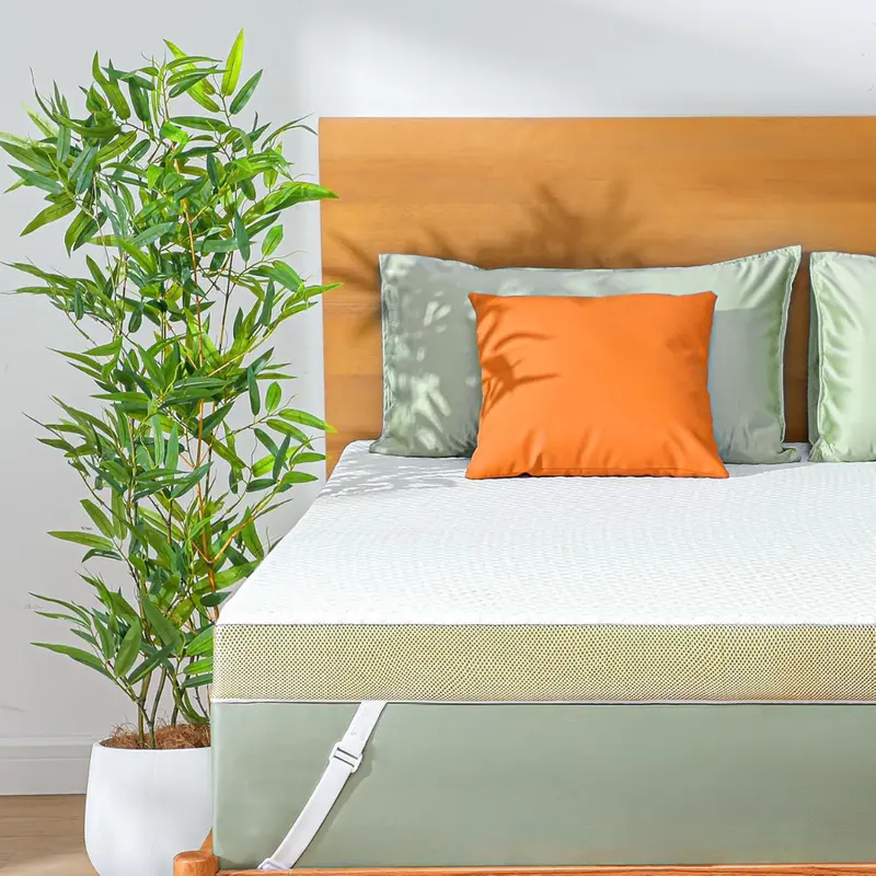 3" Twin Size Memory Foam Mattress Topper With Cooling Gel 1
