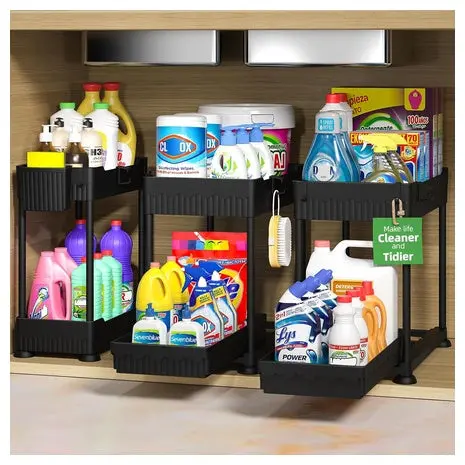 3 Under Sink Organizers With Sliding Drawers 1