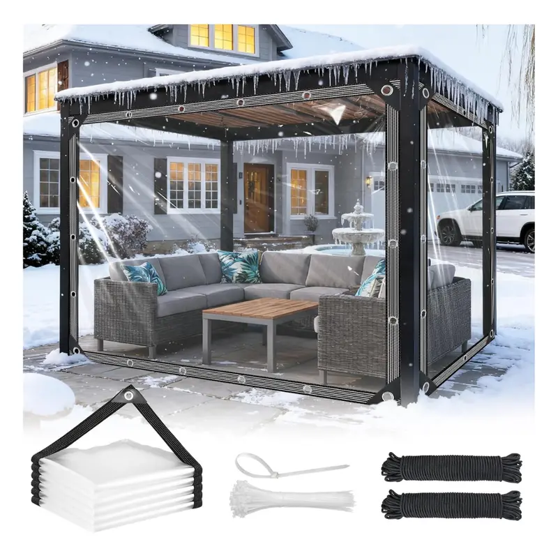 3' X 6' Heavy Duty Waterproof Clear Tarp With Grommets 1