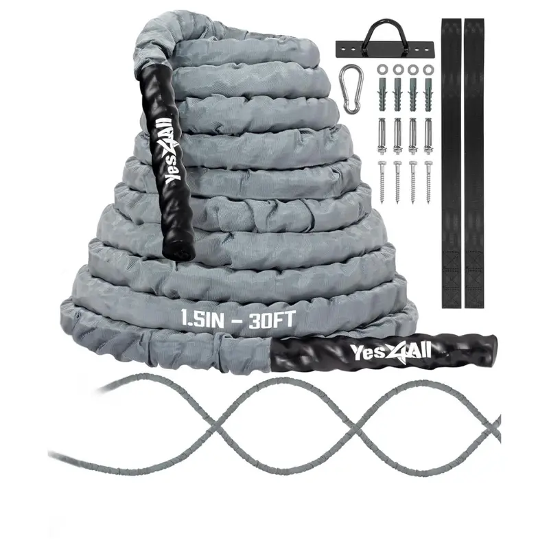 30-Feet Yes4all 1.5" Battle Workout Ropes 1