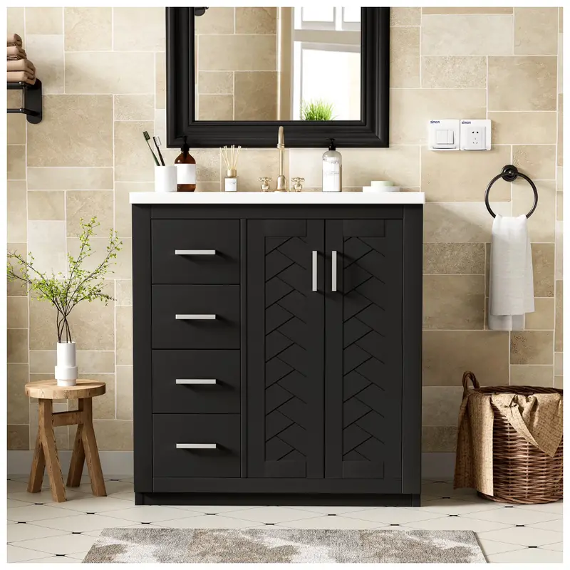 30" Harper & Bright Bathroom Vanity With Sink 1