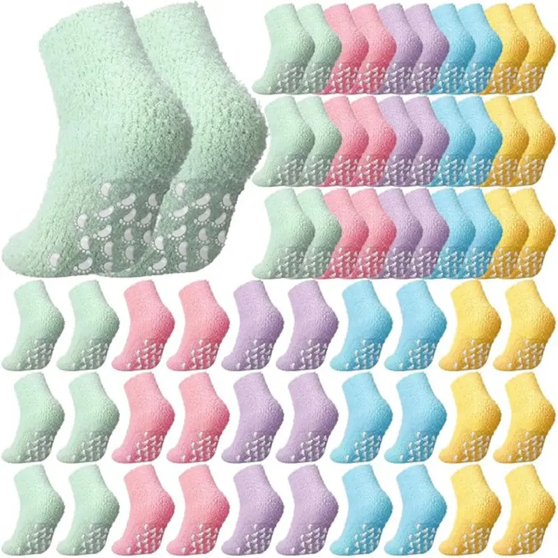 30-Pack Women Fuzzy Socks Woth Grip 1