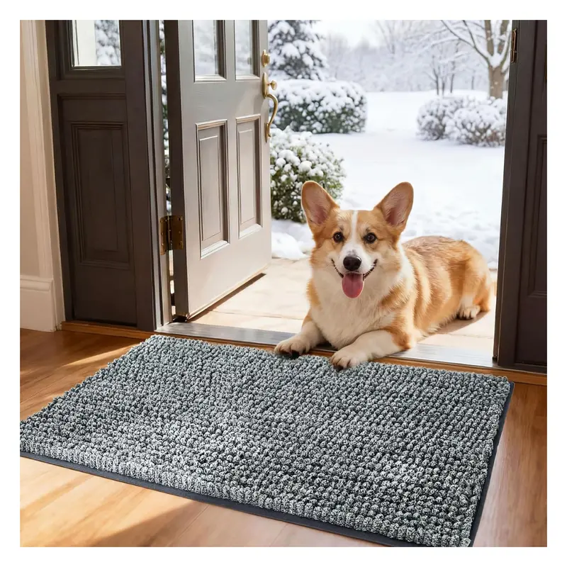 30" X 19" Bedsure Non-Slip Absorbent Muddy Paws Dog Door Mat 1