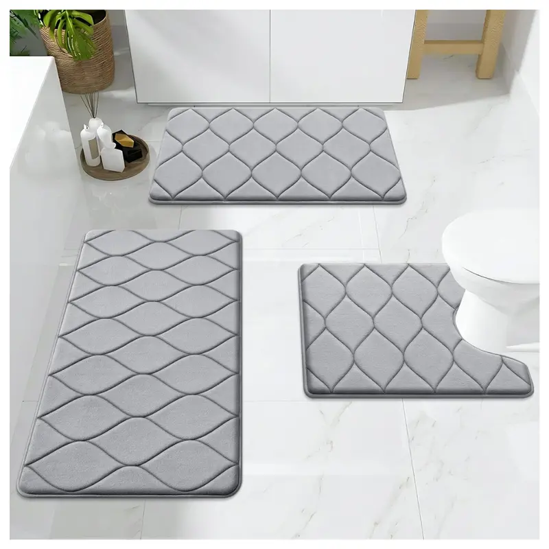 30" X 20" Smiry Ultra Soft Memory Foam Bath Mat 1