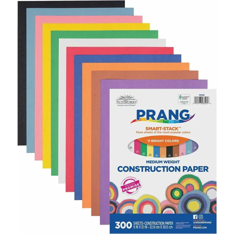 300-Count Sunworks 6525 Construction Paper Smart-Stack, (9 X 12) 1