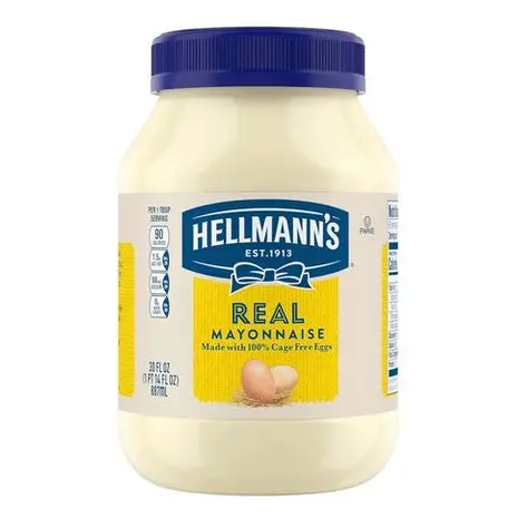 30Oz Jar Of Hellmann’S Real Or Light Mayonnaise 1