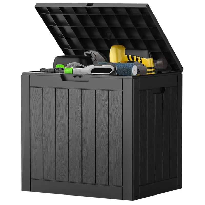 31-Gal Weatherproof Lockable Outdoor Storage Deck Box 1