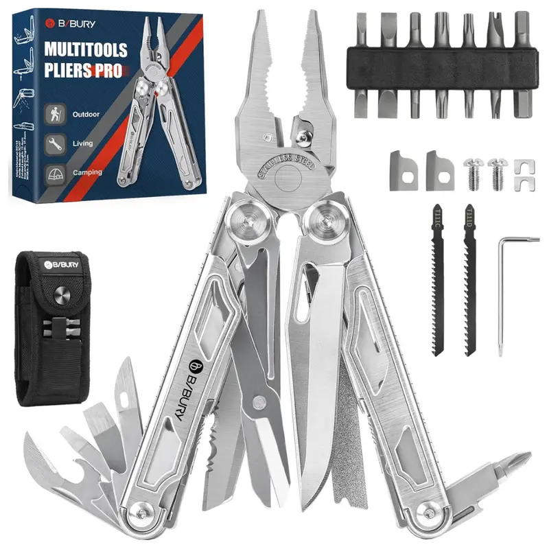 31-In-1 Stainless Steel Multi-Tool Pliers W/ Cutters, Saw & Screwdriver 1