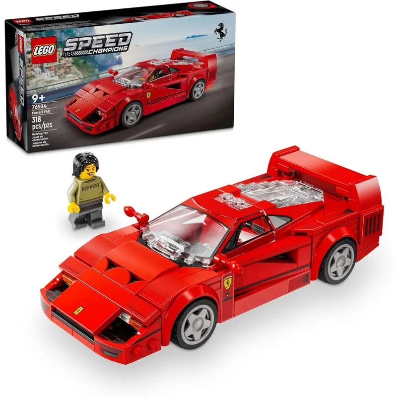 318-Piece Lego Speed Champions Ferrari F40 Supercar Building Set 1
