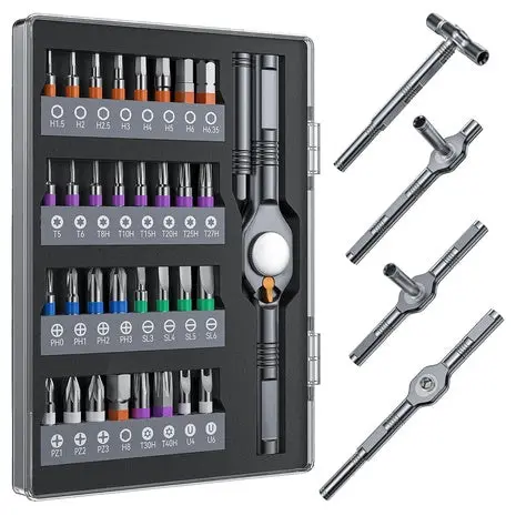 32-In-1 T-Handle Magnetic Ratchet Screwdriver Set 1