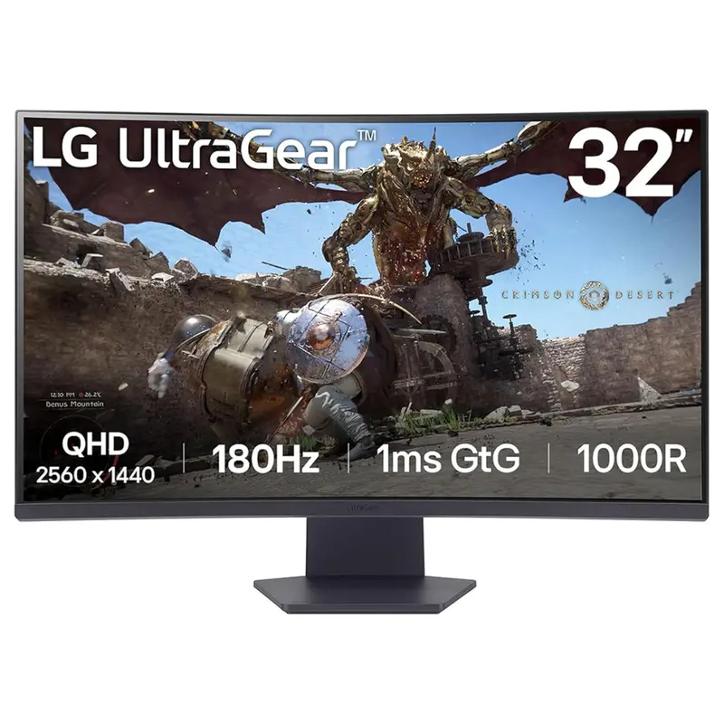 32" Lg Ultragear Curved Wqhd 180Hz 1Ms Hdr Va Freesync Gaming Monitor 1