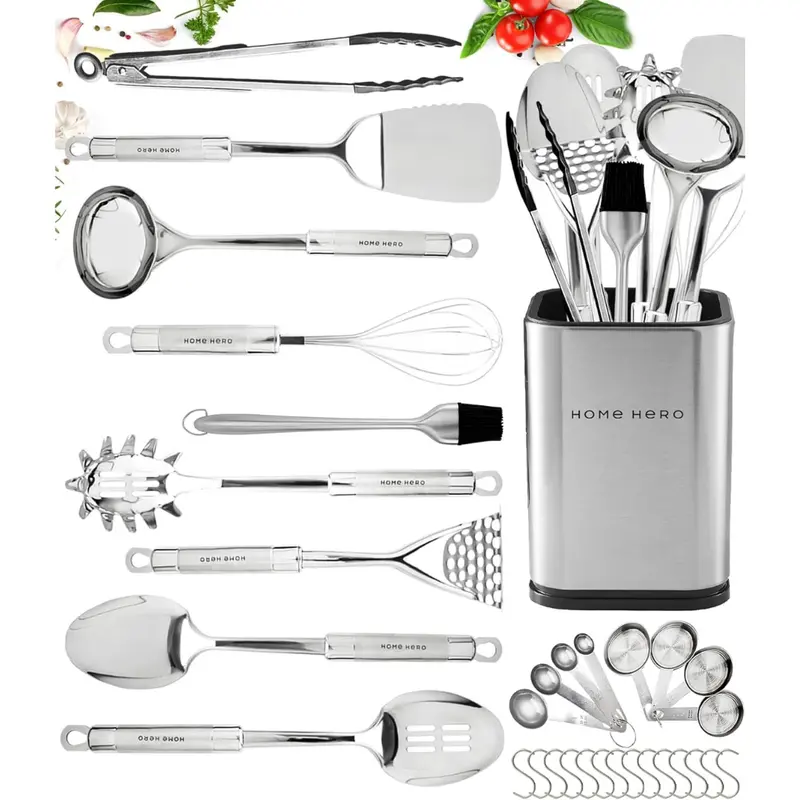 32-Piece Home Hero Stainless Steel Kitchen Utensil Set 1