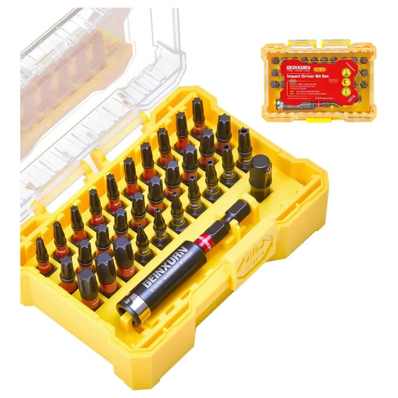32-Pieces Geinxurn Impact Screwdriver Bits Set 1