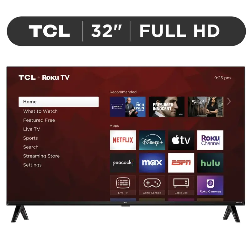 32" Tcl Class 3-Series 1080P Smart Led Roku Hdtv 1