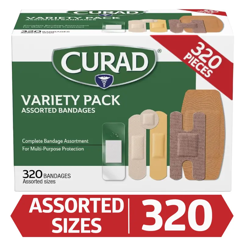 320-Count Curad Bulk Variety Pack Assorted Flex-Fabric Bandages 1