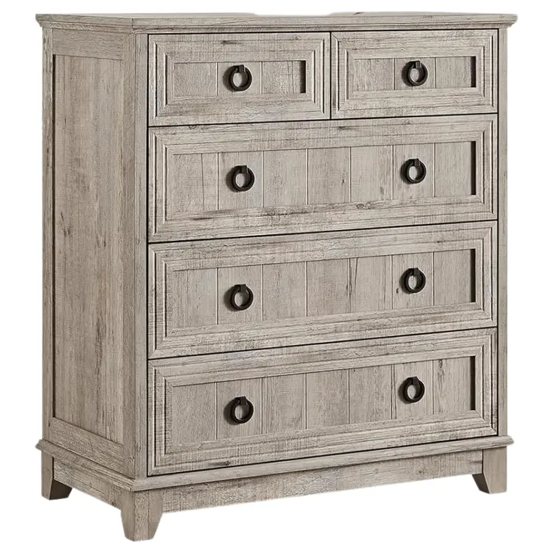 33.2" Tall 5 Drawer Dresser With Metal Handle 1