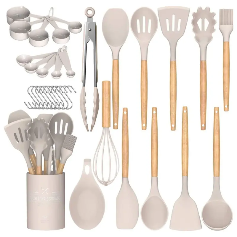 33-Piece Umite Non-Stick Silicone Cooking Kitchen Utensils 1