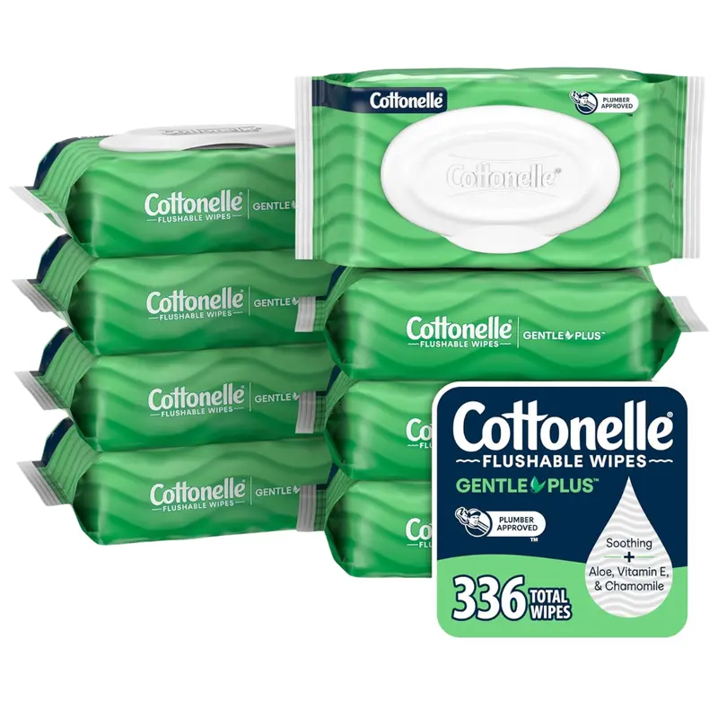 336-Count Cottonelle Gentleplus Flushable Wet Wipes 1