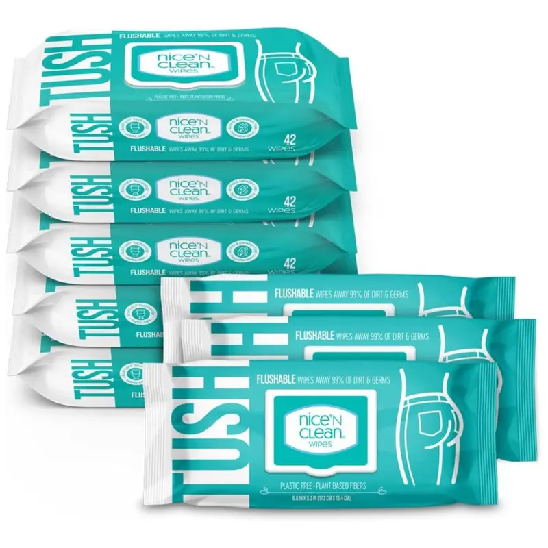 336-Count Nice 'N Clean Plant-Based Moist Flushable Wipes 1