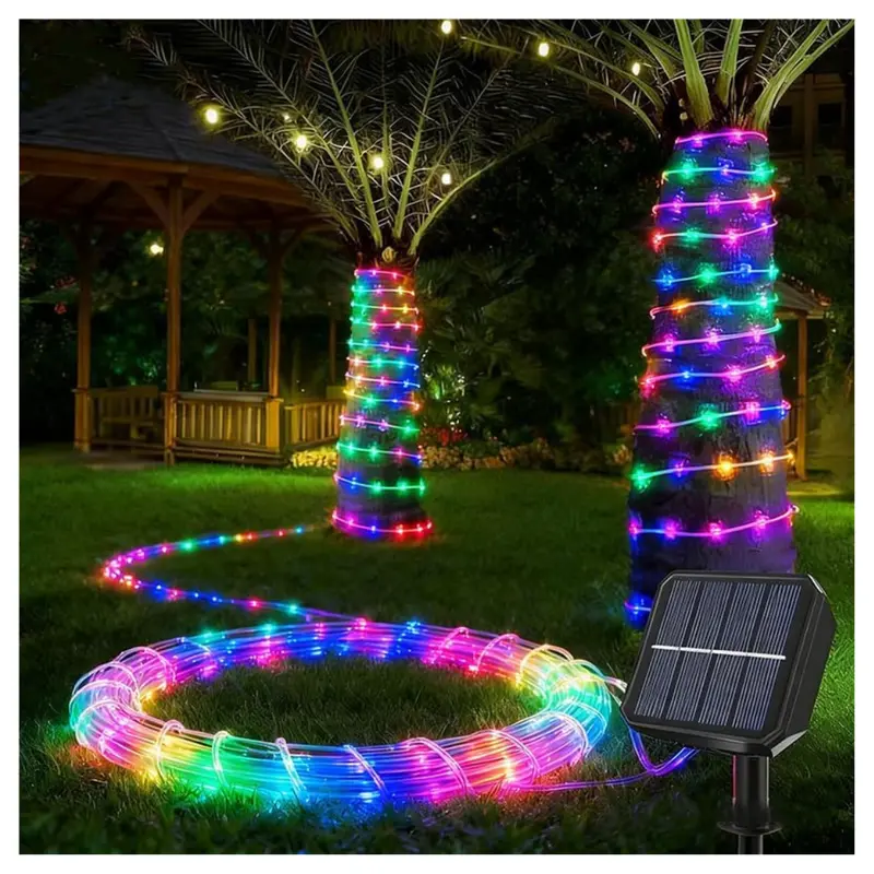 33Ft 100 Led 8 Modes Waterproof Solar Rope Lights 1
