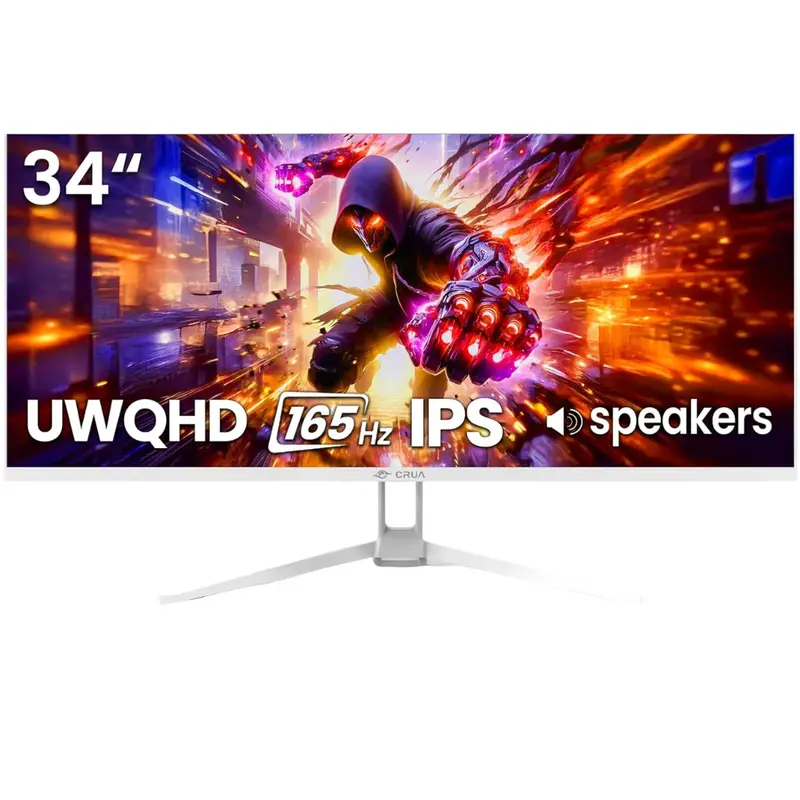 34" Crua Cr340d Wqhd 165Hz 1Ms Ips Freesync Monitor 1