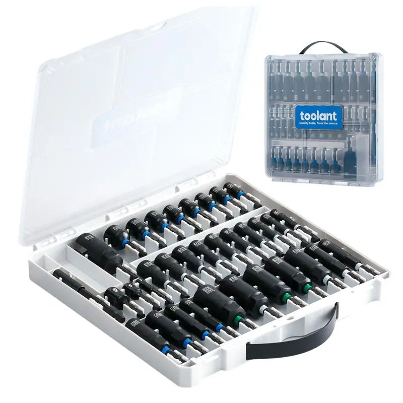 34-Piece Toolant Impact Magnetic Deep Nut Driver Bit Set 1