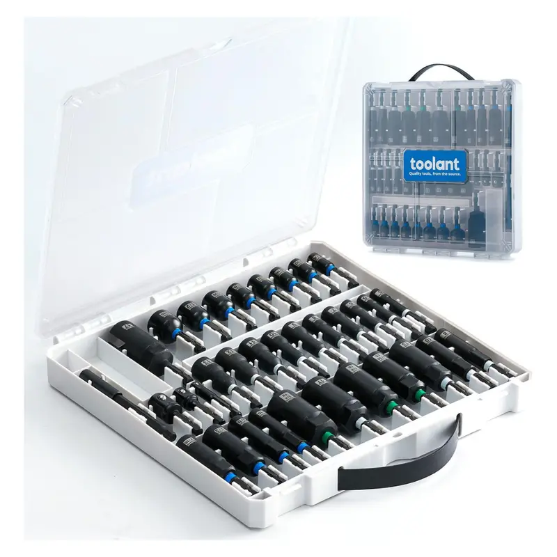 34-Piece Toolant Impact Magnetic Deep Nut Driver Bit Set 1