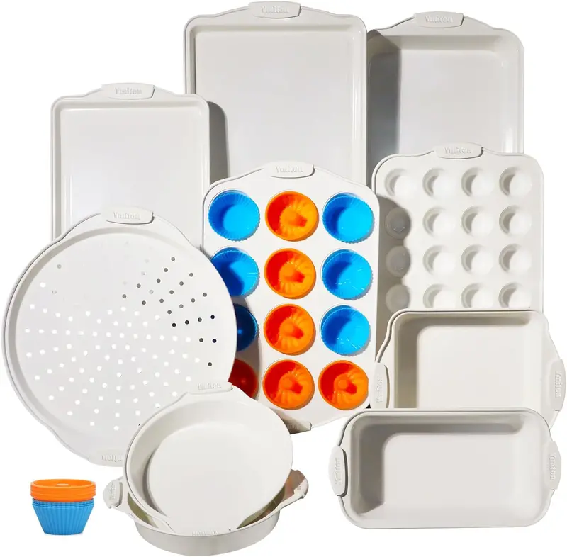 34-Pieces Nonstick Baking Pans With Heat-Resistant Silicone Handles 1