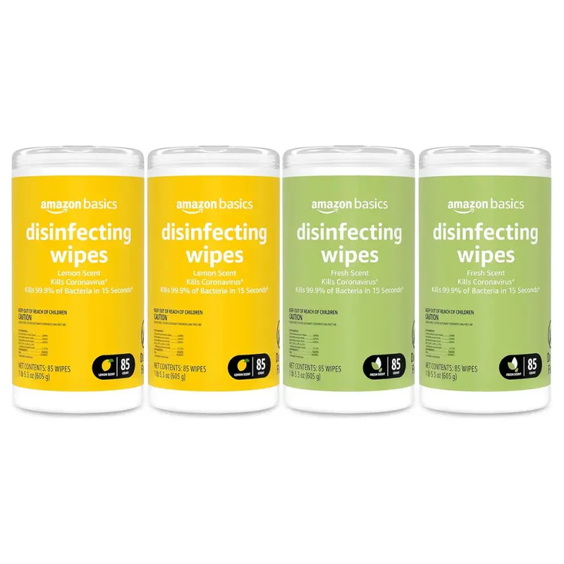 340-Count Amazon Basics Lemon & Fresh Scent Disinfecting Wipes 1