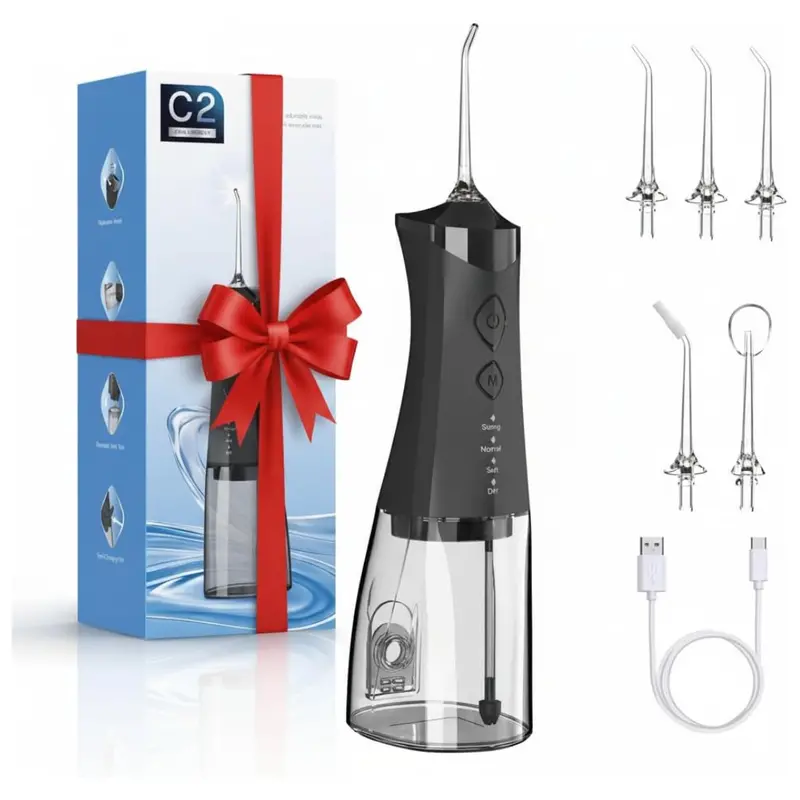 350Ml Cordless Rechargeable Water Dental Flosser With 4 Tips 1