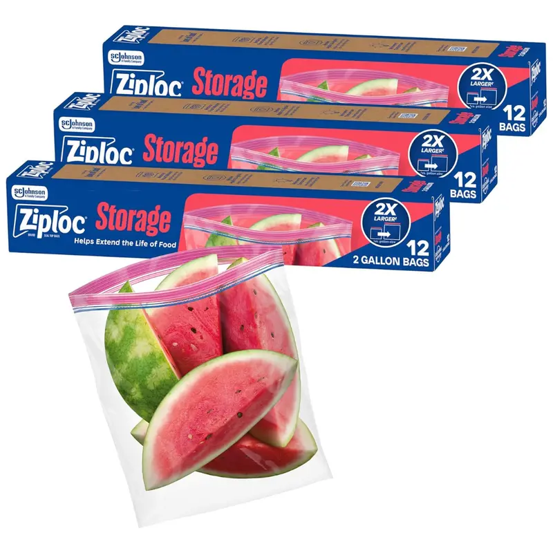36-Count Ziploc 2 Gallon Food Storage Bags 1