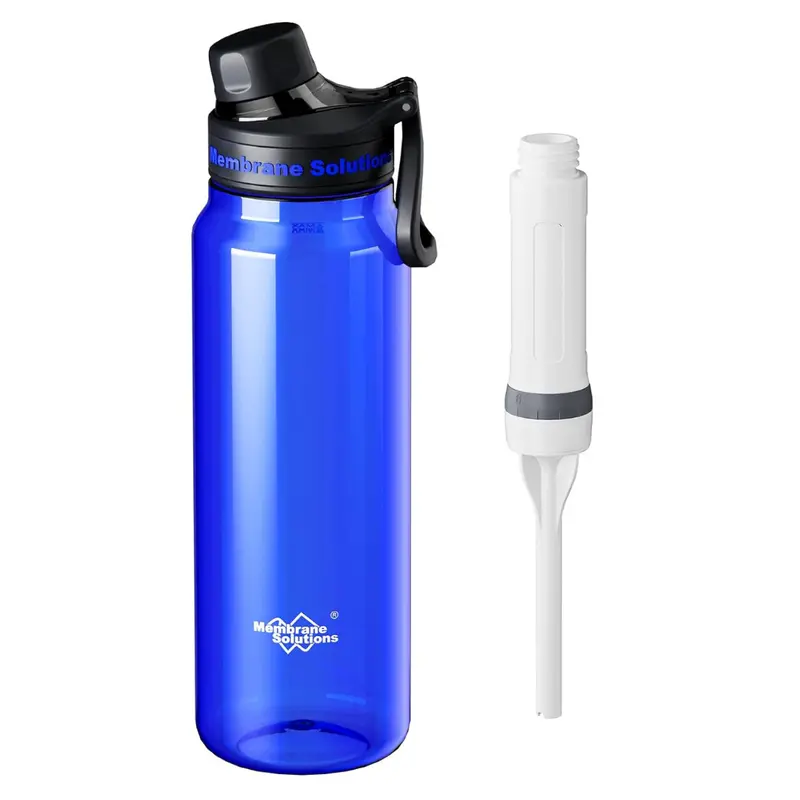 36-Oz Membrane Solutions C3 Water Bottle W/ Replaceable Acfx2 Filter Cartridge 1