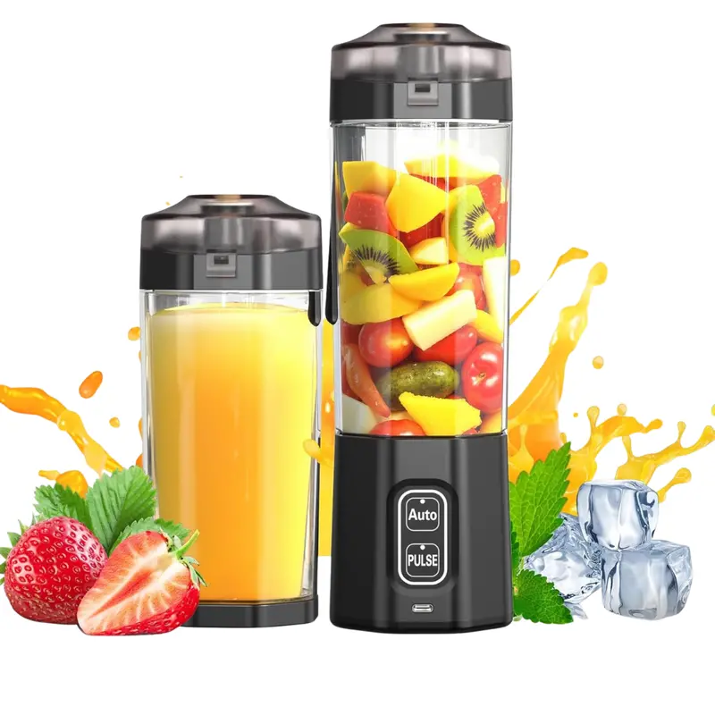 360W Personal Portable Blender With 6 Blades & Lid (3 Colors) 1