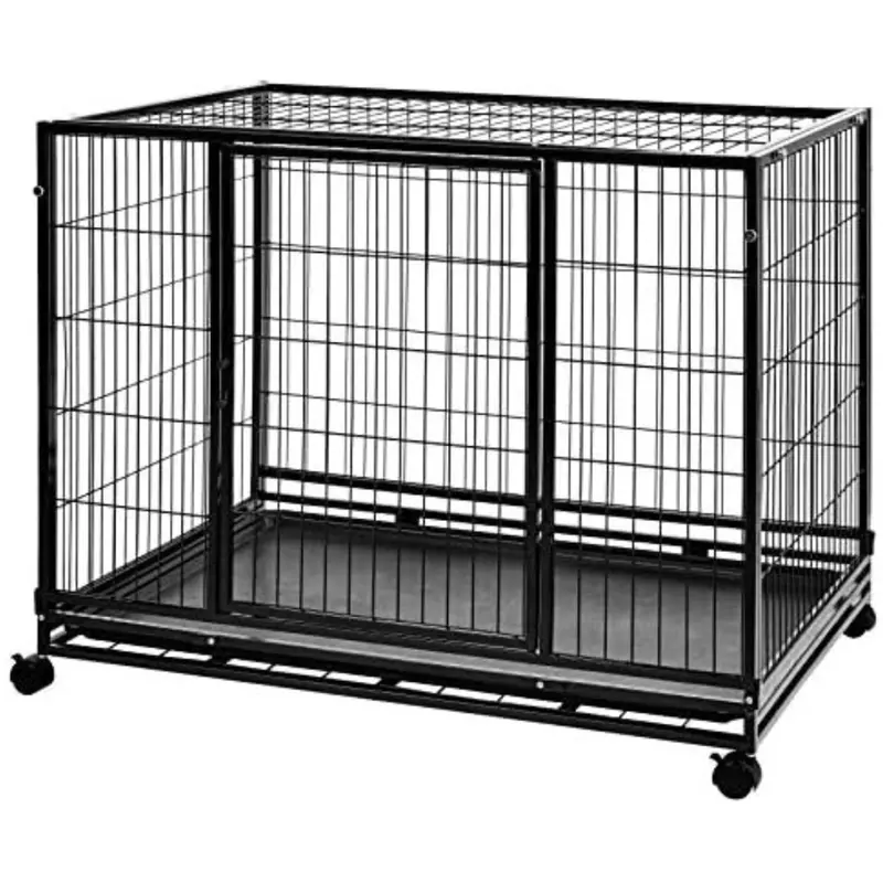 37" Amazon Basics Stackable Pet Kennel W/Wheels 1