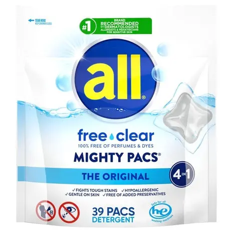 39 All Free Clear Mighty Pacs Laundry Detergent 1