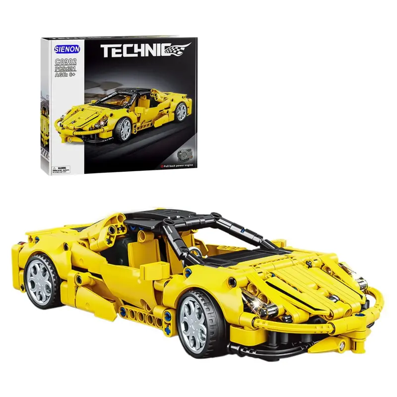 391-Piece Technic Super Sports Building Kit Pull Back Race Car Toy 1