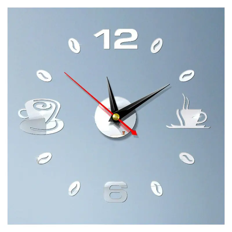 3D Diy Large Frameless Silent Wall Clock 1
