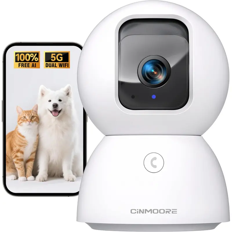 3K 5G Wifi Indoor Security Camera W/ Ai Tracking & 2-Way Talk 1