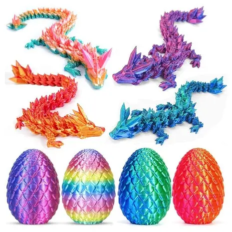 4 3D Printed Dragon Egg Fidget Toys 1