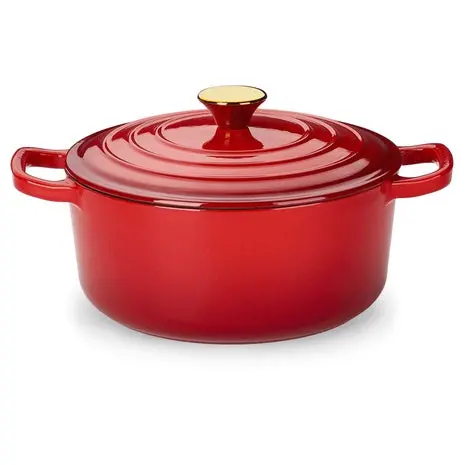 4.5Qt Carote Enamel Cast Iron Dutch Oven Round Soup Pot With Lid 1