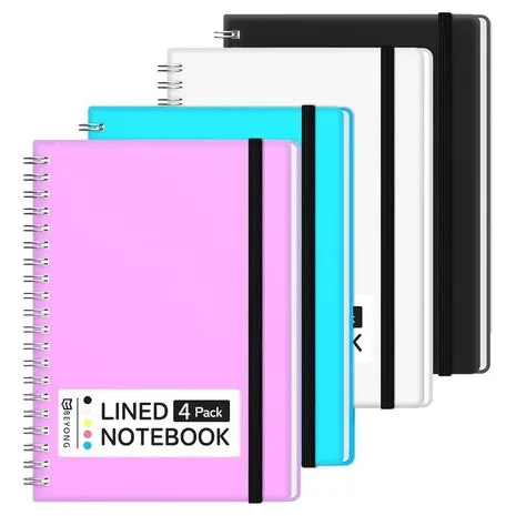 4 5X7 Lined Spiral Journals 1