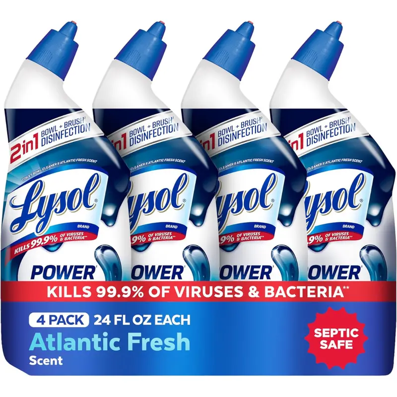 4-Count 24Oz Lysol Toilet Bowl Cleaner Clinging Gel 1