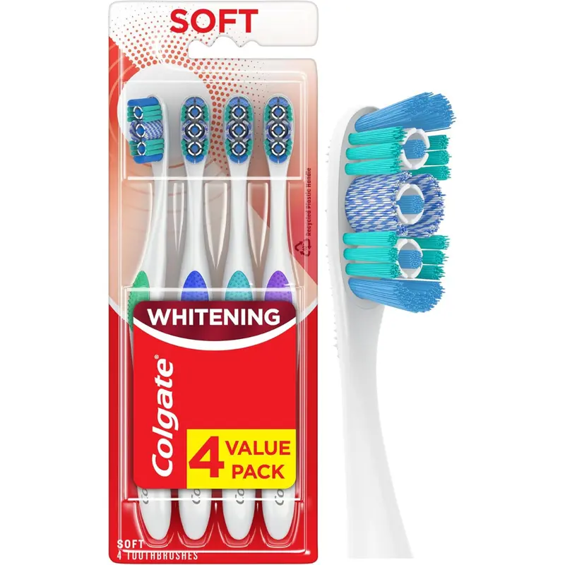 4-Count Colgate 360 Optic White Whitening Toothbrush 1