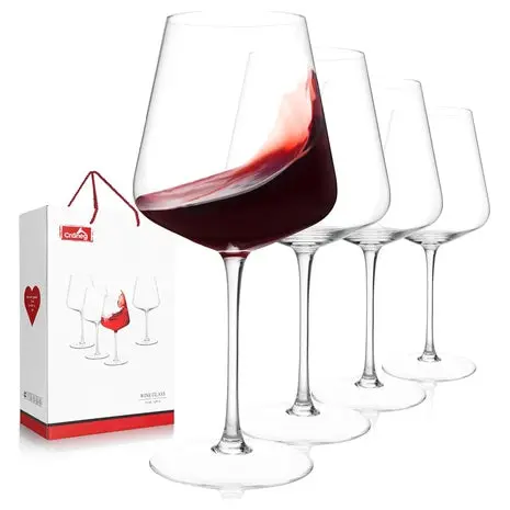 4 Crystal Wine Glasses 1