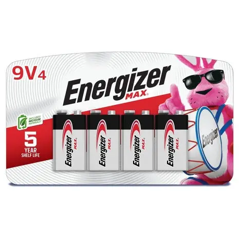 4 Energizer Max 9V Batteries 1