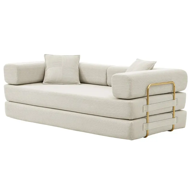 4-In-1 Folding Convertible Sofa Bed With Fixed-Shape Frame 1