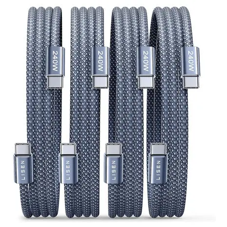 4 Lisen 6.6Ft 240W Usb-C Cables 1