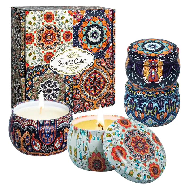 4-Pack 100% Natural Scented Candles Gift Set 1